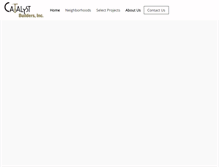 Tablet Screenshot of catalystbuilders.net